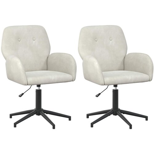 vidaXL Okretne radne stolice 2 kom. 54 x 55 x 90 cm Krem Bar&scaron;un - Krem 2 Cijene