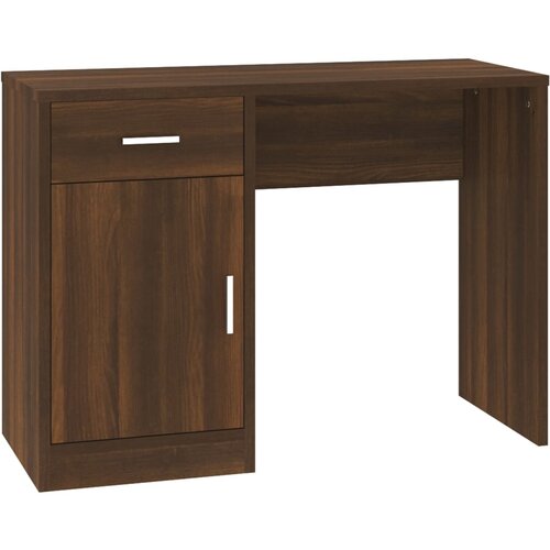 Maison Chic Pisalna miza - pisarniška miza - Računalniška miza s predalom in omarico rjav hrast 100x40x73 cm les, (21785652) Cene