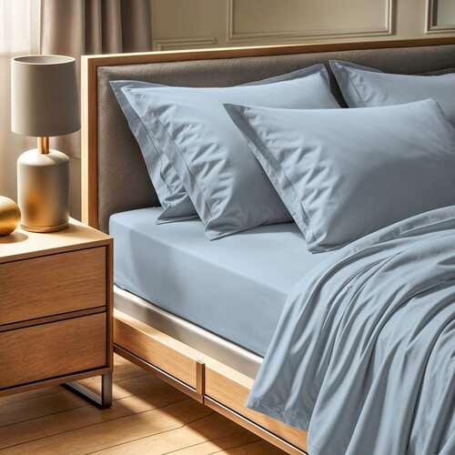  Tonne Marie - Sky Blue Ranforce Super King Fitted Sheet (FR) (IT) (ES) (DE) Cene