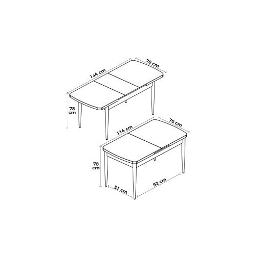 Hanah home trpezarijski sto nira white chrome Slike