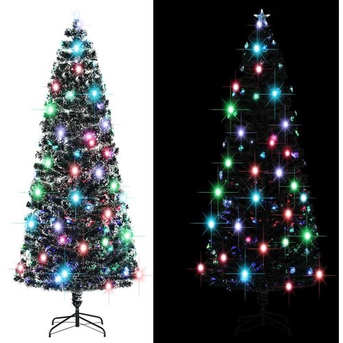  Umjetno božićno drvce sa stalkom LED 240 cm optička vlakna Cijene