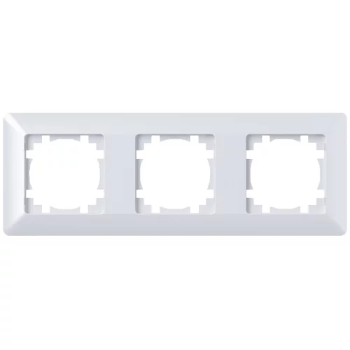 MIKRO okvir za utičnice i prekidače Mikro (Bijele boje, Plastika, Okvir 3-struki)