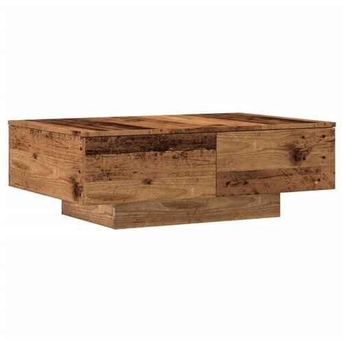 Maison Chic Klubska mizica - kavna mizica - Nizka mizica starinski les 90x60x31 cm inženirski les, (21752707) Slike