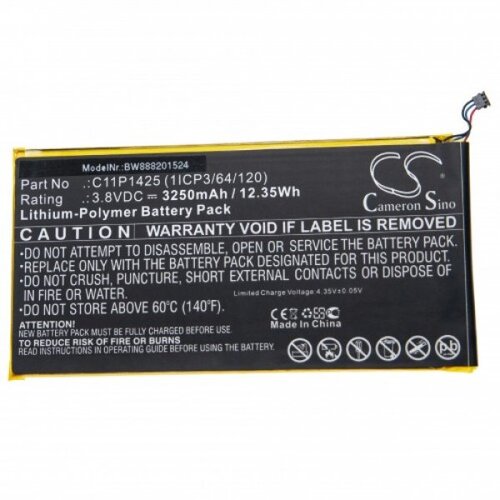 VHBW Baterija za Asus ZenPad 7.0 / Z370C / M700KL, 3250 mAh Slike