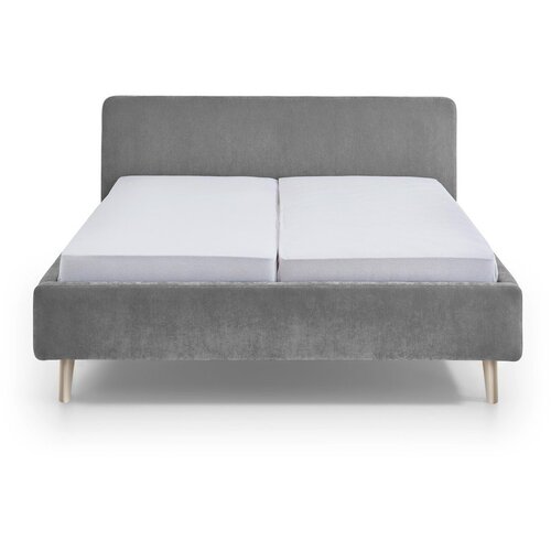 Meise Möbel Sivi tapecirani bračni krevet s podnicom 180x200 cm Mattis – Cene