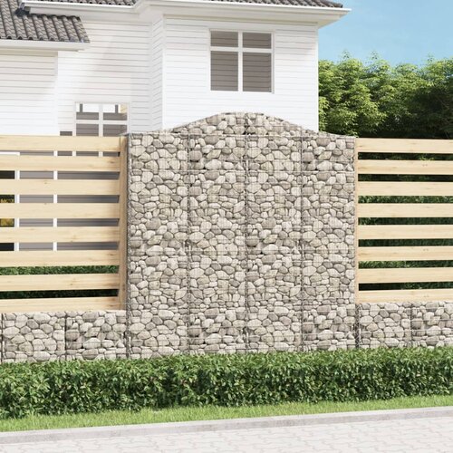 vidaXL Gabionska košara s lukom 200x30x220/240 cm pocinčano željezo Cijene