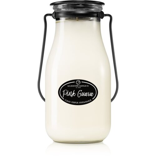 Milkhouse Candle Co. Creamery Pink Guava di&amp;scaron;eča sveča Milkbottle 396 g Slike