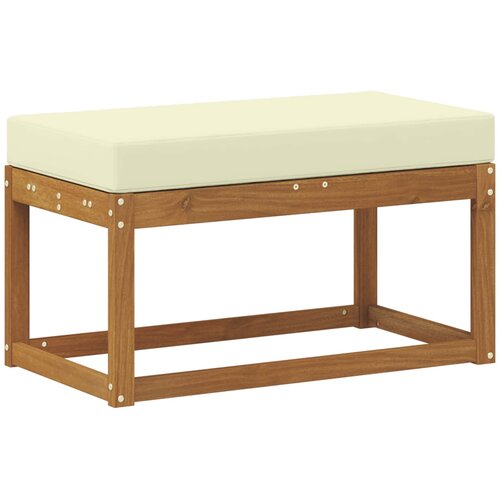 vidaXL Zunanja klop z blazino Naravna in smetana 79 x 43 x 37 cm, (5000269230) Cene