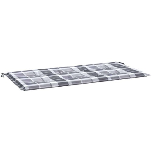 vidaXL jastuk za vrtnu klupu sivi karirani 120 x 50 x 3 cm od tkanine Cene