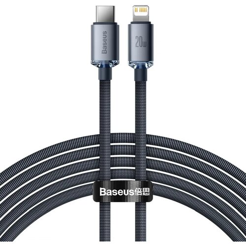 Baseus kabel Type C za Apple Lightning 8-pinski PD20W Power Delivery Crystal Shine 2m črni Cene