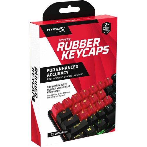 Hyperx keycaps - rubber keycaps - red Cene