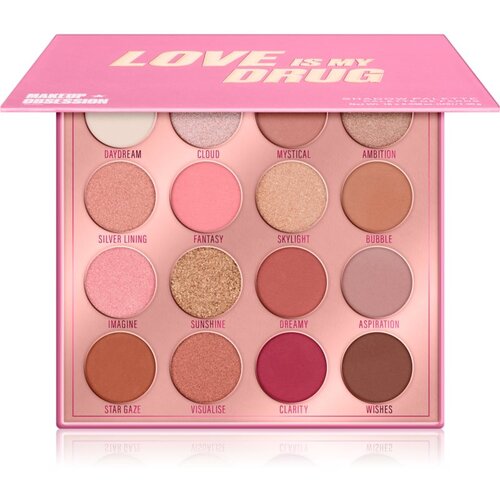 Makeup Obsession Love Is My Drug paleta sjenila za oči 20.8 g Slike