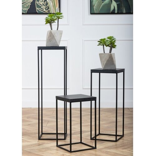  Stalak za cveće BASICLOFT 60x24 crni Slike