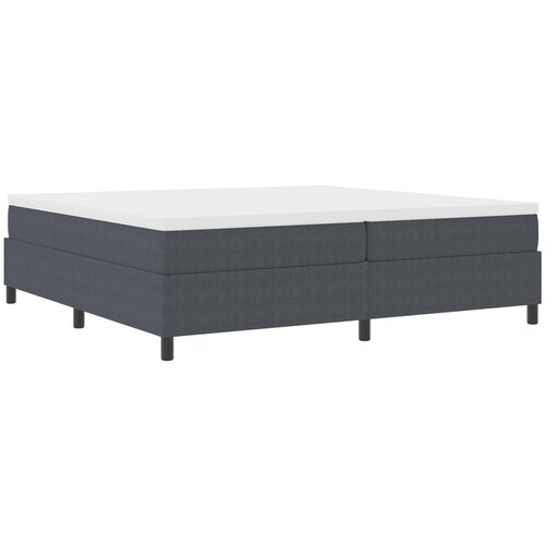 VidaXL Postelja z vzmetnico Temno siva 200x200 cm Žameten, (22051289) Slike