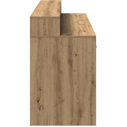  Radni stol s LED svjetlima 160x55x91 cm konstruirano drvo Slike