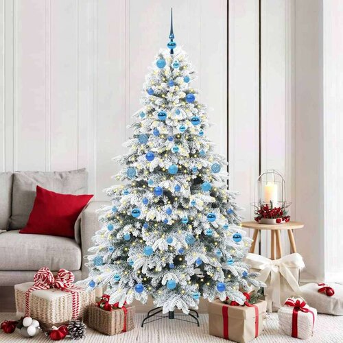 vidaXL Umestno božično drevo med 300 LED Zelena 180 cm PE in PVC Cene