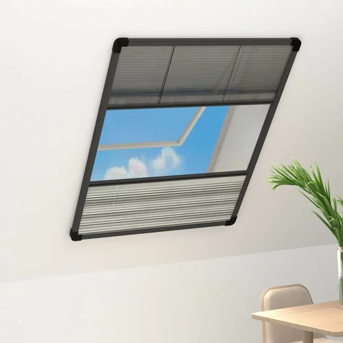  Plise komarnik za okna aluminij 80x120 cm s senčilom, (20768311)