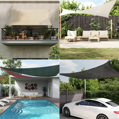 VidaXL Jedro za za&amp;scaron;titu od sunca 160 g/m&amp;sup2; pravokutno pijeska 2x5m HDPE Slike