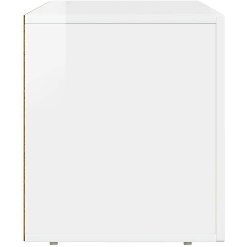  ormar Visoki sjaj bijela 80 x 35 x 40 cm Konstruirano drvo Slike