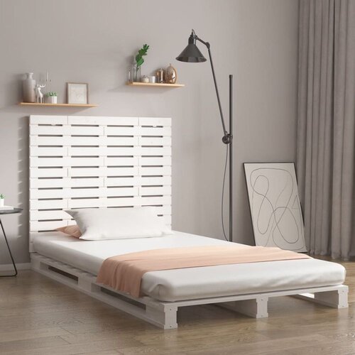  Stensko posteljno vzglavje belo 96x3x91,5 cm trdna borovina Cene