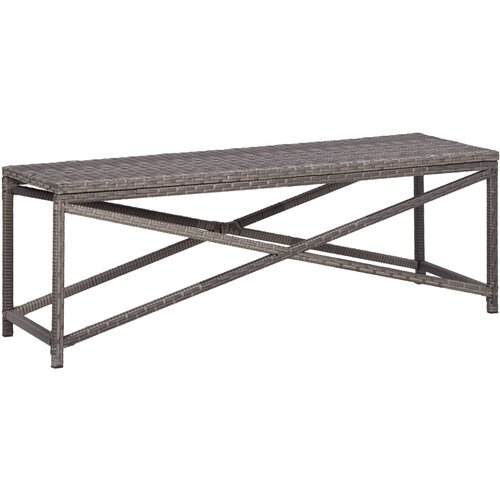 VidaXL Vrtna klop 120 cm poli ratan siva, (20660956) Slike