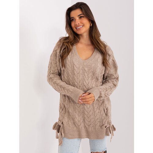 BADU Sweater-BA-SW-8027.46P-dark beige Slike