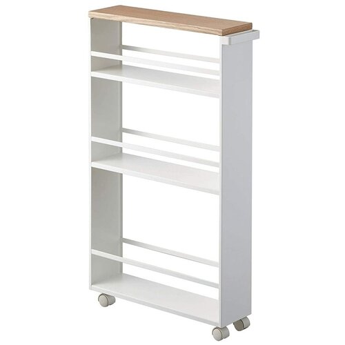 YAMAZAKI Bijela pokretna polica Tower Slim Cene