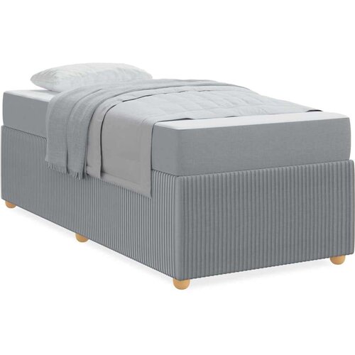 VidaXL krevetna konstrukcija ostalo svjetlosiva 90 x 190 cm tkanina Slike