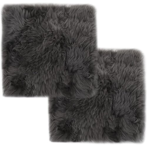 vidaXL Podloge za stol 2 kosa svetlo sive 40x40 cm prava ovčja koža Cene