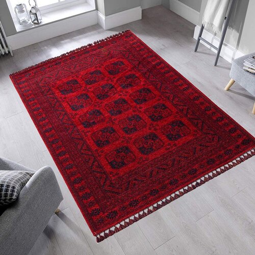  Bhr 01 - Red RedDark Blue Carpet (120 x 180) Cene