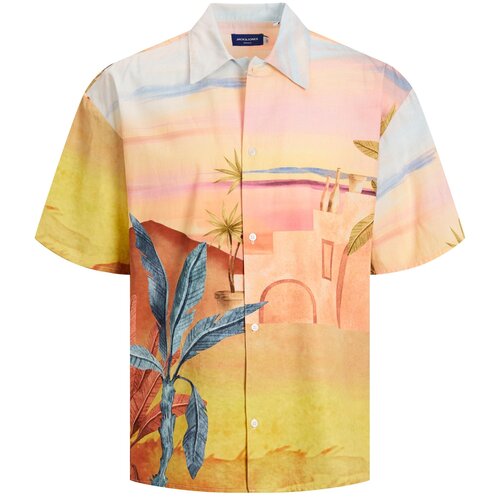 Jack &amp;amp; Jones Ko&amp;scaron;ulja &amp;#039;Landscape&amp;#039; svijetloplava / tamo žuta / marelica / ciglasto crvena Slike