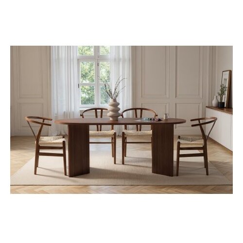 Hanah home trpezarijski sto sablin walnut Slike