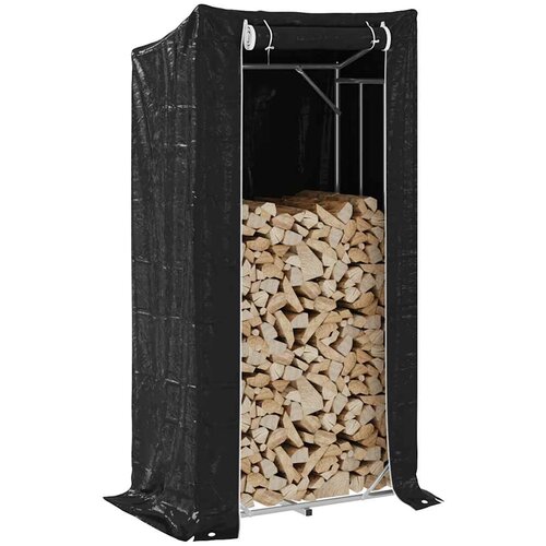 VidaXL stojalo za drva z dežnim pokrovom 100x60x200 cm pocinkano jeklo Slike