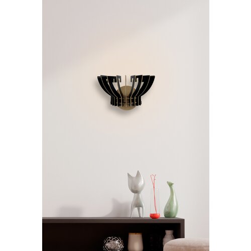 Hanah home zidna lampa E27 Socket, Crna Slike