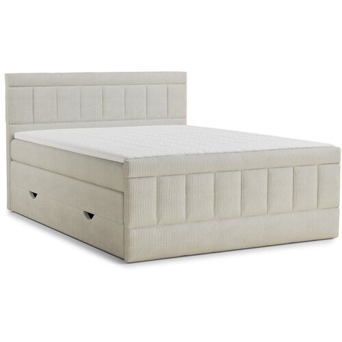 Maison de Rêve Bež boxspring krevet s prostorom za odlaganje 200x200 cm Caya &ndash; Cijene