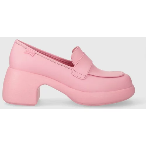 Camper Kožne salonke Thelma boja: ružičasta, s debelom potpeticom, K201292.018