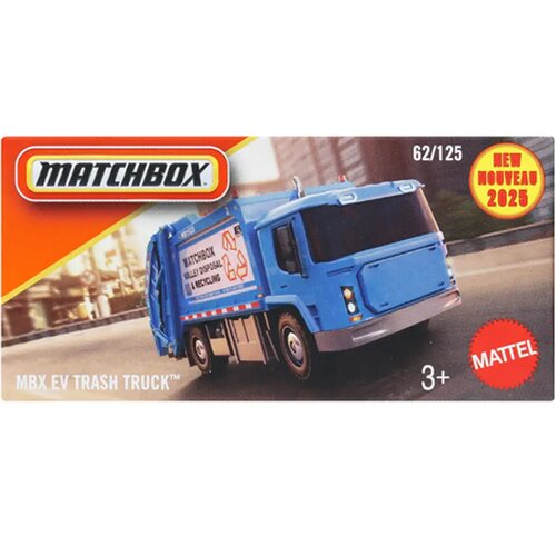 Mattel Matchbox: MBX EV Trash Truck autić u papirnatoj kutiji 1/64 - Cene