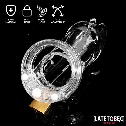 LateToBed Cage kletka za penis universal long clear Slike