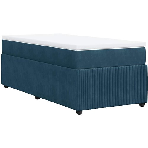 Box spring krevet s madracem tamnoplavi 90x190 cm bar&amp;scaron;unasti Slike