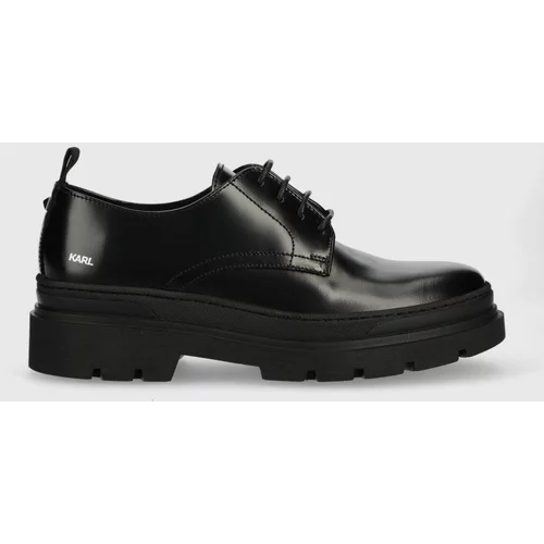 Karl Lagerfeld Kožne cipele Bureau Ii za muškarce, boja: crna