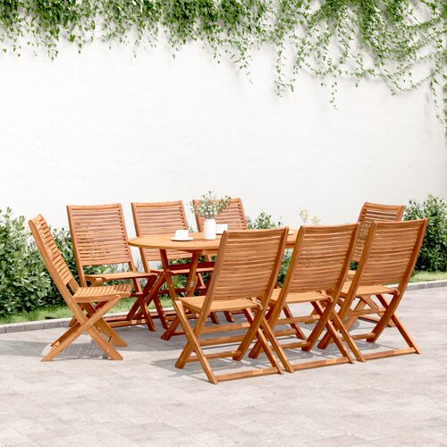 vidaXL Sklopive vrtne stolice 8 kom 51x66x95 cm masivno drvo bagrema Cijene