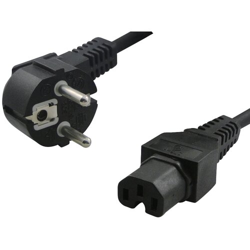 Logilink tok priključni kabel [1x kotni varnostni mo&scaron;ki konektor - 1x ženski konektor C15] 2.00 m črna, (20415068) Cene