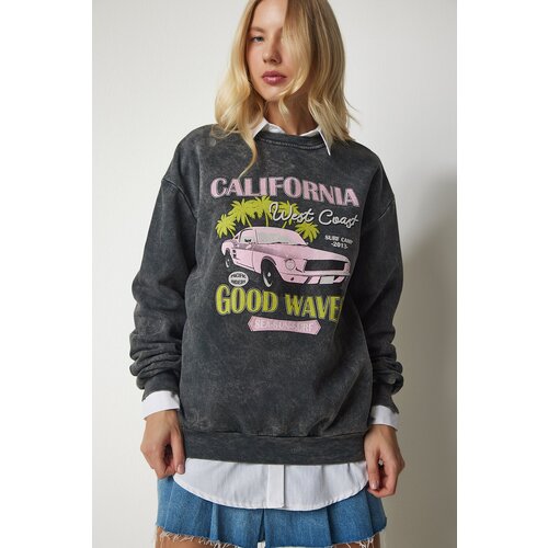  Women&amp;#039;s Anthracite Printed Oversized Shark Sweatshirt Slike