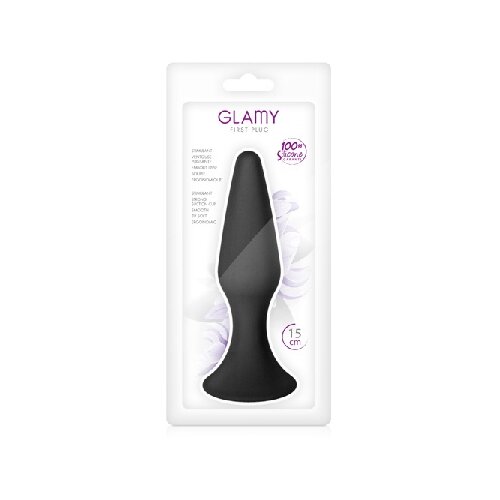  Silionski analni plug | Glamy First Black L Slike