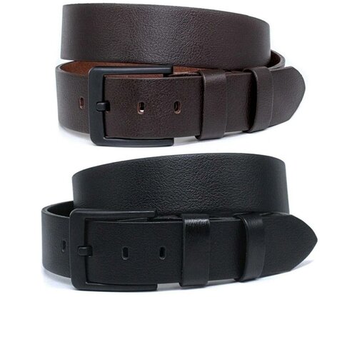 Dewberry R9136 Pack of 2 Black-Brown Leather Mens Belt-BLACK-BROWN Slike