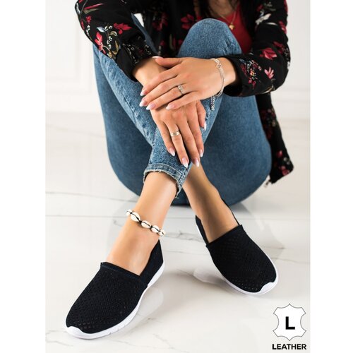DK OPENWORK LEATHER SLIPONS Slike