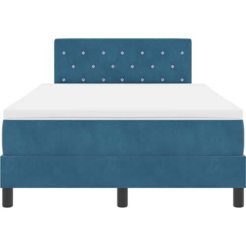 Box Spring Krevet s Madracem Tamnoplava Mala Dupla Bar&amp;scaron;un Slike