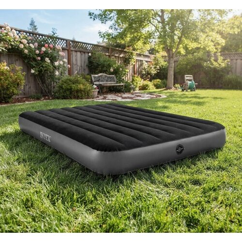Intex Dura-Beam Vazdu&amp;scaron;ni krevet Queen Downy sa ugrađenom nožnom pumpom 203cm x 152cm x 25cm ( 64763 ) Slike