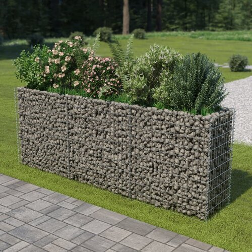 Furnova Visoka greda gabion pocinkano jeklo 270x50x100 cm, (21921179) Slike
