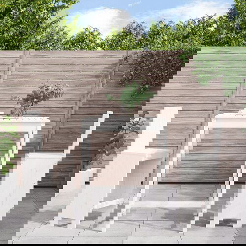 vidaXL 3-dijelni vrtni barski set bijeli od masivne borovine Cijene